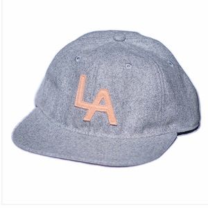 COPY - COPY - New Designer Unstructured Hat Cap LA CA Gray Pink
